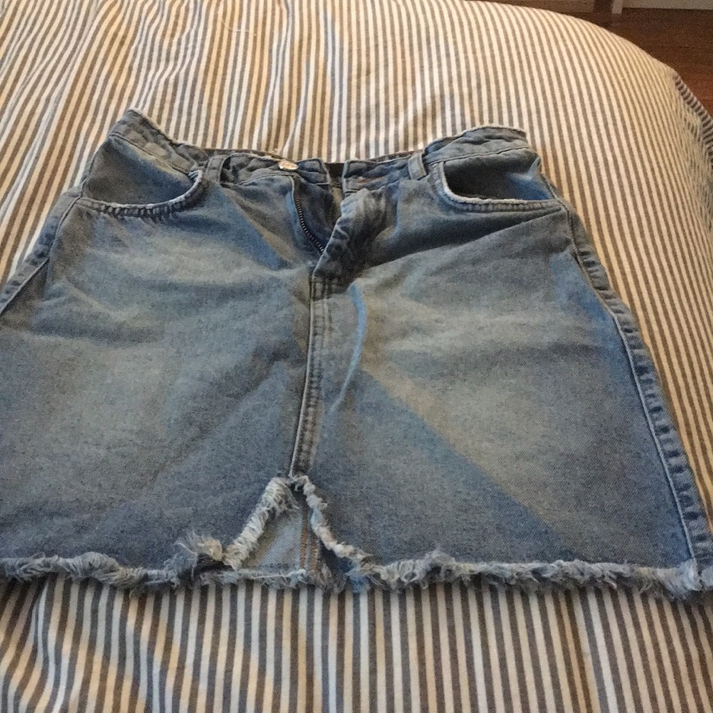 Missguided jean skirt